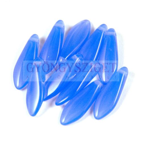 Lándzsa (szirom) cseh préselt üveggyöngy - zafír kék -5x16mm