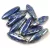 Dagger - Czech Glass Bead - Sapphire Picasso - 5x16mm