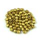 Czech Firepolished Round Glass Bead - Olive Gold - 3mm