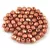 Czech Firepolished Round Glass Bead - mattee metallic copper - 3mm