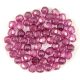 Czech Firepolished Round Glass Bead - Crystal Rose Luster - 3mm