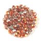 Czech Firepolished Round Glass Bead - Crystal Metallic Peach - 3mm