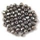 Czech Firepolished Round Glass Bead - Crystal Full Chrome - 3mm