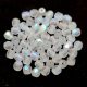 Czech Firepolished Round Glass Bead - Crystal Matte AB - 3mm