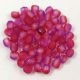 Cseh csiszolt golyó gyöngy - Crystal Matt Cherry Fuchsia Blend - 3mm