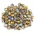 Czech Firepolished Round Glass Bead - Crystal Golden Rainbow - 3mm