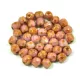 Czech Firepolished Round Glass Bead - White Rose Bronze Luster - 3mm