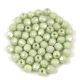 Czech Firepolished Round Glass Bead -  Chalk Light Green Luster - 6mm