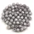 Czech Firepolished Round Glass Bead - Grey Lustered White Marble -3mm