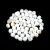 Czech Firepolished Round Glass Bead - opaque white ab - 4mm