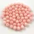 Czech Firepolished Round Glass Bead - Chalk White Milky Light Pink - 3mm
