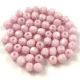 Czech Firepolished Round Glass Bead - Chalk White Milky Light Amethyst - 3mm