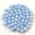 Czech Firepolished Round Glass Bead - Chalk White Milky Light Sapphire - 3mm