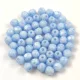 Czech Firepolished Round Glass Bead - Chalk White Milky Light Sapphire - 3mm