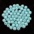 Czech Firepolished Round Glass Bead - Chalk White Milky Light Aqua - 3mm