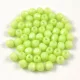 Czech Firepolished Round Glass Bead - Chalk White Milky Citrine - 3mm