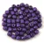 Czech Firepolished Round Glass Bead - Jet Matte Purple - 3mm