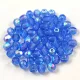 Czech Firepolished Round Glass Bead - Light Sapphire AB - 3mm