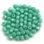 Czech Firepolished Round Glass Bead - opaque menta luster - 3mm