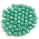 Czech Firepolished Round Glass Bead - opaque menta luster - 3mm