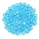 Czech Firepolished Round Glass Bead - Aquamarine - 3mm