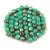 Czech Firepolished Round Glass Bead - Turquoise Green Venus - 3mm