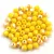 Czech Firepolished Round Glass Bead - Opaque Yellow AB - 3mm