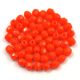 Czech Firepolished Round Glass Bead - Orange - 3mm