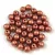 Czech Pressed Round Glass Bead - Matt Copper - 3mm