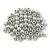 Czech Pressed Round Glass Bead - silver - 3mm