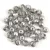 Czech Pressed Round Glass Bead - crystal silver - 3mm