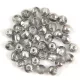 Czech Pressed Round Glass Bead - crystal silver - 3mm