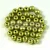 Czech Pressed Round Glass Bead - saturated metallic green tea - 3mm