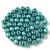 Czech Pressed Round Glass Bead - saturated metallic teal - 3mm