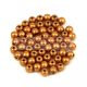 Czech Pressed Round Glass Bead - Saturated Metallic Flame - 3mm