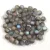 Czech Pressed Round Glass Bead - Crystal Matt Graphite Rainbow - 3mm