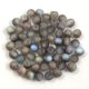Czech Pressed Round Glass Bead - Crystal Matt Graphite Rainbow - 3mm