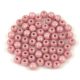 Czech Pressed Round Glass Bead - Alabaster Pink Luster - 3mm