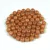 Czech Pressed Round Glass Bead - alabaster bronzee orange luster - 3mm