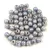 Czech Pressed Round Glass Bead - Chalk White Blue Marble - 3mm