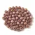 Czech Pressed Round Glass Bead - Alabaster Purple Gold Luster -3mm