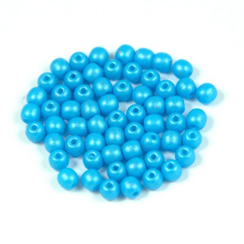 Cseh préselt golyó gyöngy - pearl shine blue - 3mm