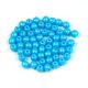 Czech Pressed Round Glass Bead - pearl shine blue - 3mm