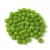 Czech Pressed Round Glass Bead - silk satin green pea-3mm