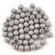 Czech Pressed Round Glass Bead - Alabaster Gray - 3mm