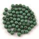 Czech Pressed Round Glass Bead - Alabaster Green - 3mm