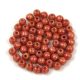 Czech Pressed Round Glass Bead - Alabaster Copper Luster - 3mm