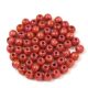 Czech Pressed Round Glass Bead - Alabaster Rose Brown Luster - 3mm