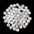 Czech Pressed Round Glass Bead - White - 3mm