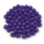 Czech Pressed Round Glass Bead -  White Opal Bright Purple Matte - 3mm